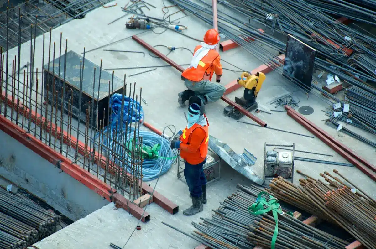 Roofers working on a residential roof in Middle Tennessee