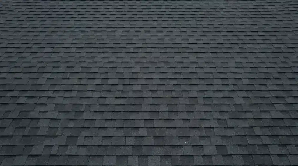 Close-up of architectural shingles after a roof repair in Hendersonville, TN