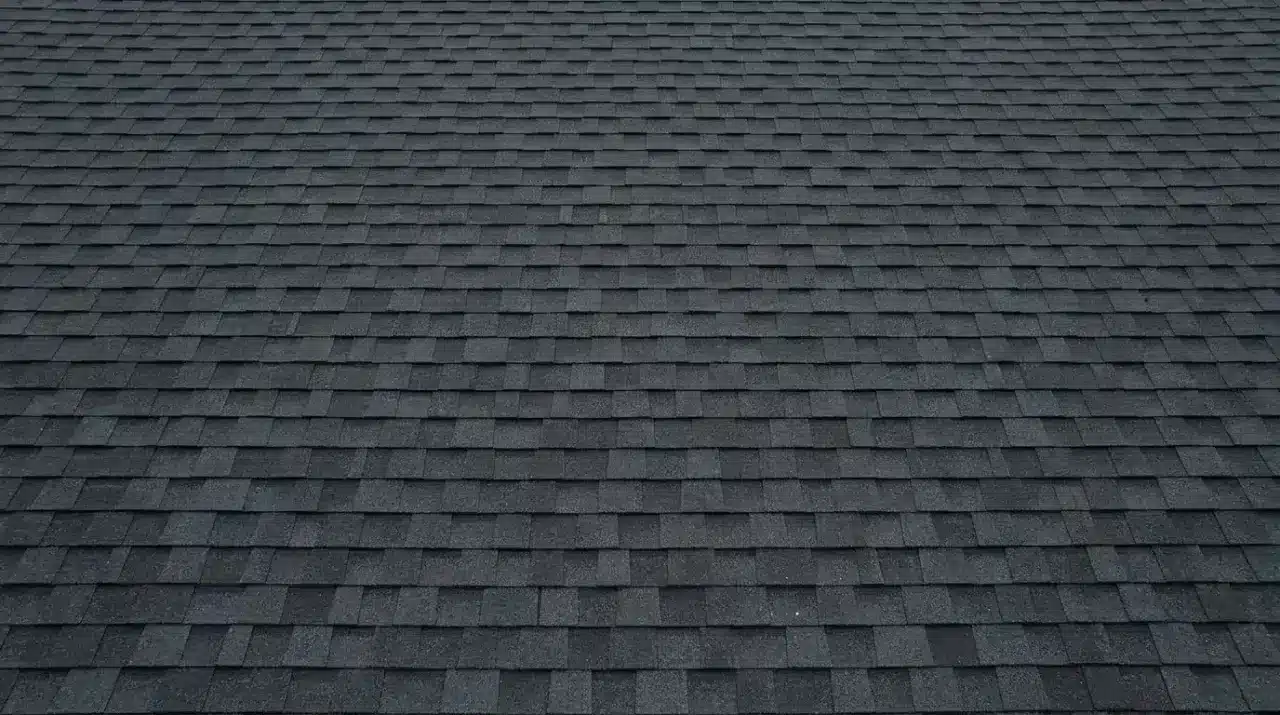 Close-up of architectural shingles during a roof repair Hermitage, TN
